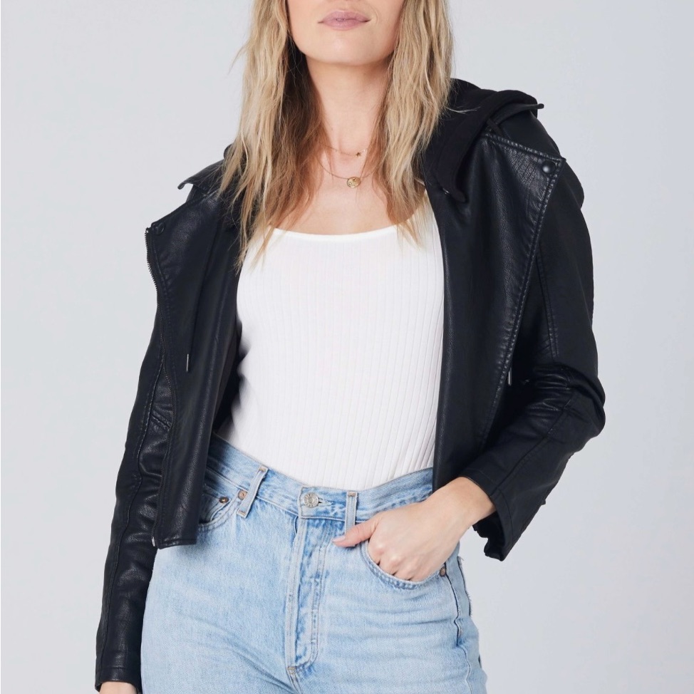 Saltwater Luxe Black Leather Jacket